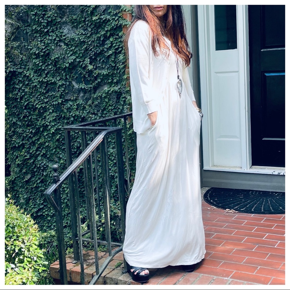 Boho fabulous side pockets Empire waist maxi dress - Picture 2 of 8